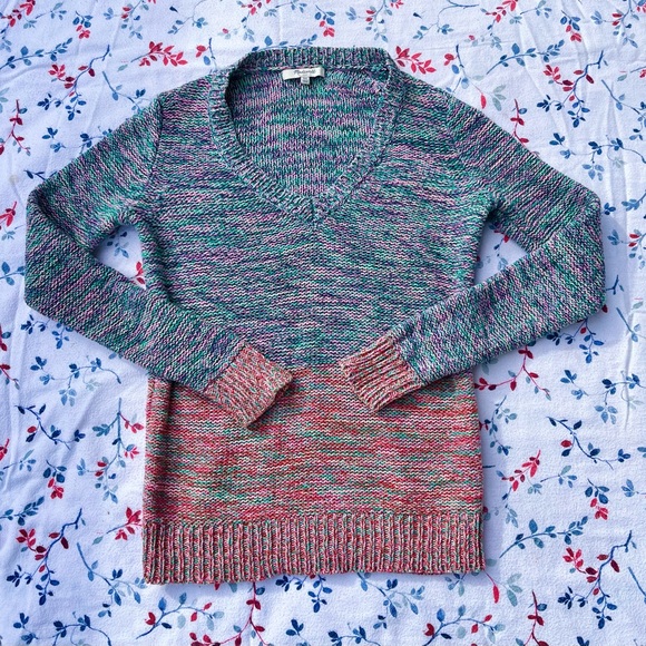 Madewell Spectrum Knit V Neck Sweater - Picture 1 of 11